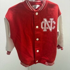 H&M Red and White Letterman Jacket